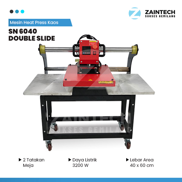 Mesin Heat Press Kaos SN 6040 Double Side